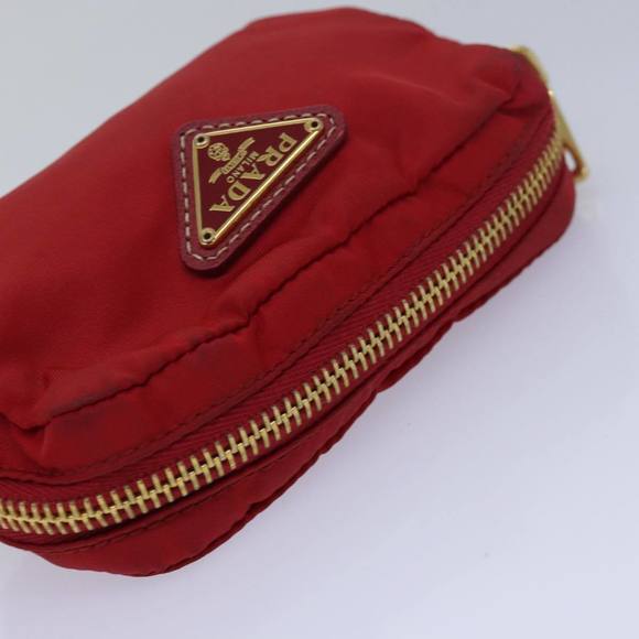 PRADA Pouch Nylon Red Auth yk13772 - Picture 5 of 16
